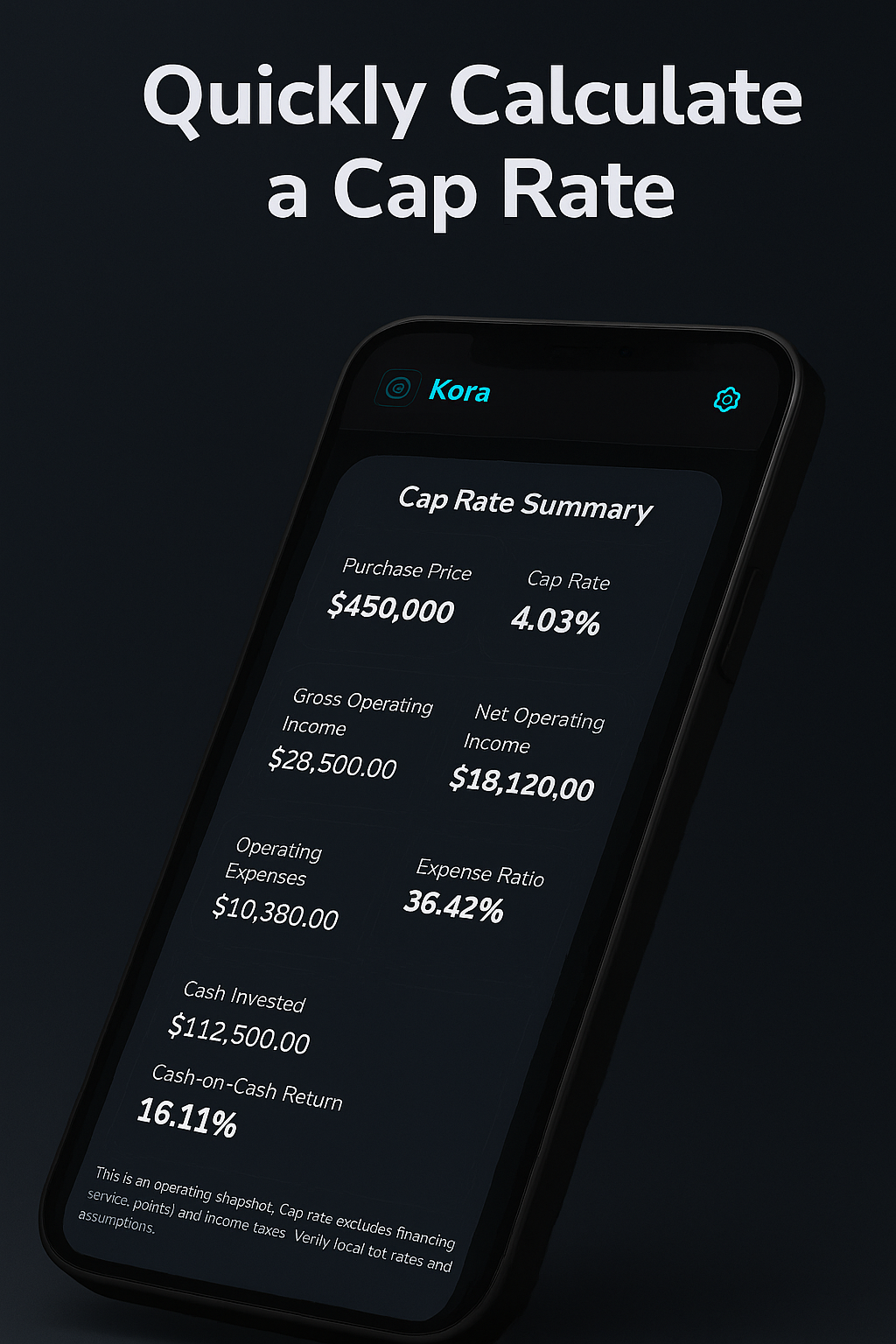Kora cap rate screen